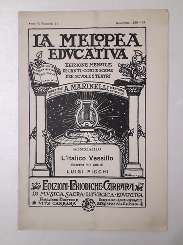 Vecchio spartito italico - spartito, l'italico