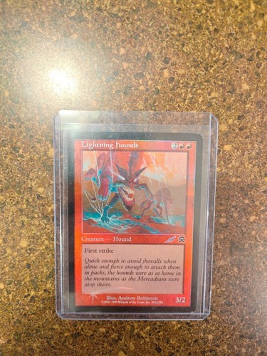 Mtg 1999 foil lightning - mtg,