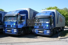 Truck photo Iveco Stralis 430 Box semitrailer Turkey blue #b1dc
