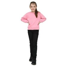 Bambine Tinta Unita Rosa Confetto Maglione Scout Scuola Uniforme Cardi Felpa