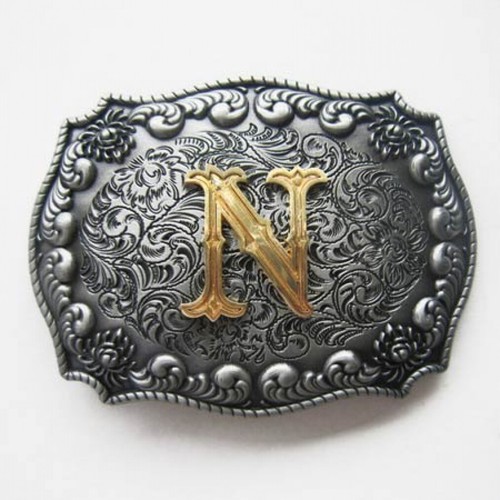 Fibbia western lettera in - fibbia,