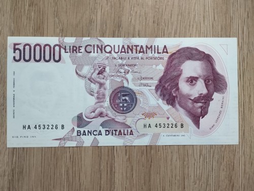 50000 lire bernini tipo - lire, 1°