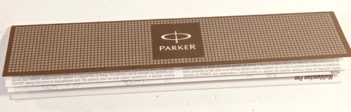 Parker garanzia libretto - parker, -garanzia