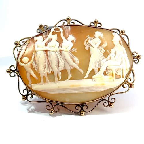 Antica spilla cammeo oro - spilla, in