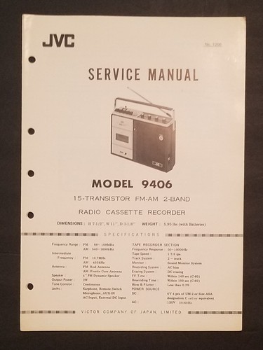 Jvc modello 9406 - jvc, manuale