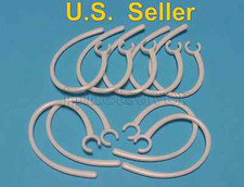 10 ganci auricolari bianchi