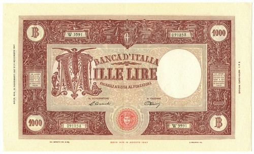 1000 lire barbetti grande - 1000,