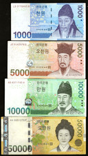 COREA DEL SUD N 4 BANCONOTE
