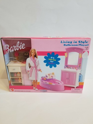 Barbie living style - living, bagno