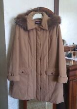 Giaccone donna Corte dei Gonzaga tg 52 cappotto cammello cappuccio pelliccia