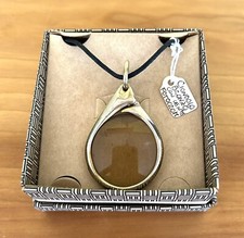 Ciondolo in Bronzo con Lente di Ingrandimento Fotocromatica Brown in Vetro