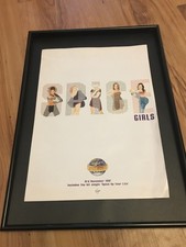 SPICE GIRLS-SPICE WORLD-1997 Original A3 framed poster size advert