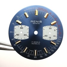 Cadran de montre Valjoux 7736 - RENIS Genève Ø30,50mm [NOS] (Watch dial)