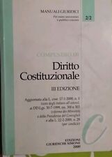 Compendio di Diritto Costituzionale Manuali giuridici Edizioni Simone 2000