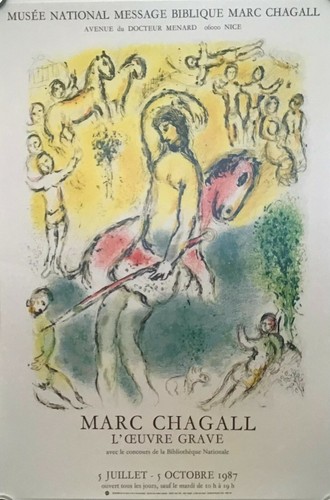 Poster originale 1987 chagall - poster,