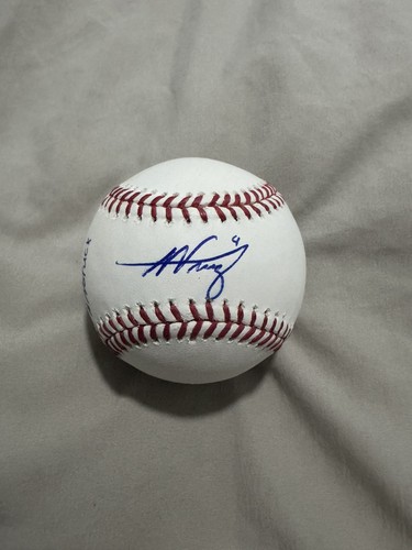 Baseball firmato con scritta - e,