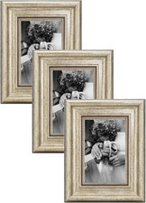 Cornice Portafoto 13X18 Cm Argento – Set Da 3 – Cornice Barocca in Stile Antico 