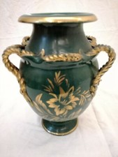 Vaso verde ceramica oro sesto - ceramica/oro,
