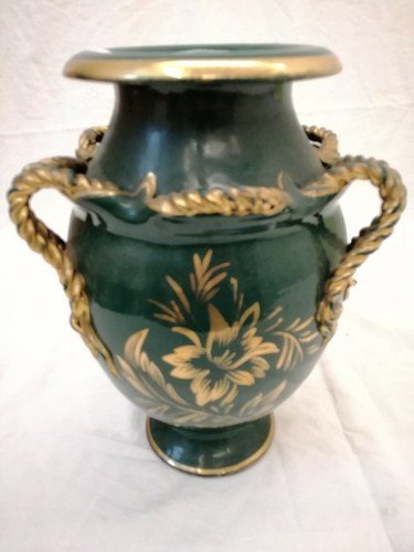 Vaso verde ceramica - /oro, sesto