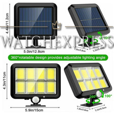 2PEZZI FARO ENERGIA SOLARE LED CON PANNELLO COPPIA FARETTO SENSORE DI MOVIMENTO