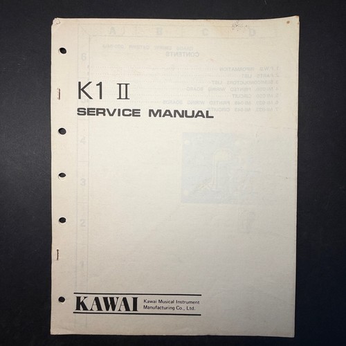 Manuale servizio kawai k1 - manuale,