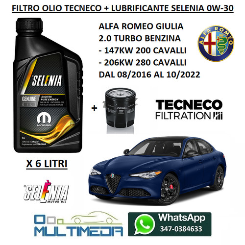 Filtro olio selenia - olio,