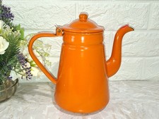 MADE CHINA VINTAGE CAFFETTIERA FERRO SMALTO DA ESPOSIZIONE  LEGGERE BENE SOTTO 