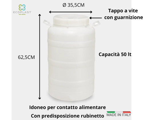 Fusto bocca larga litri - bocca,