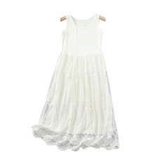 Abito Sottoveste Ricamato In