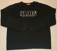 Felpa girocollo vintage Slam Magazine nera uomo taglia media basket Y2K