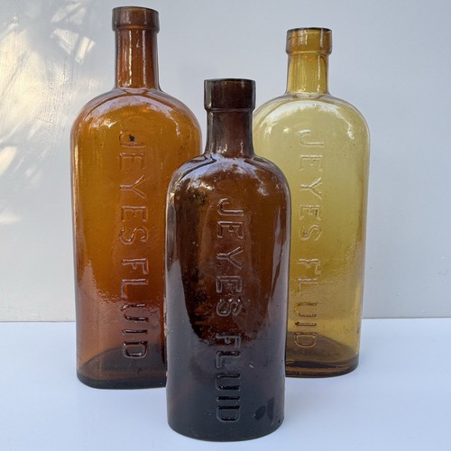 Antique glass bottles jeyes - antique,