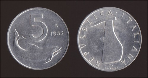 Lire 1952 delfino italia - 1952,