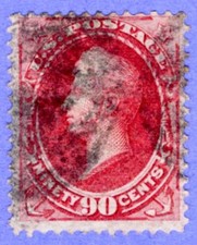 Scott # 155 U.S. Dk. Carmine