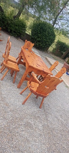 Tavolo con sedie - , massello