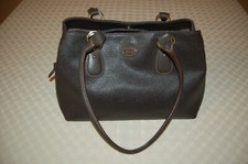 Brics, Borsa donna, Grigio marrone, Pelle martellata, 32cm x 24cm x 20cm, usata