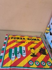 ROMA CALCIO_ BANDIERA VINTAGE ANNI 80