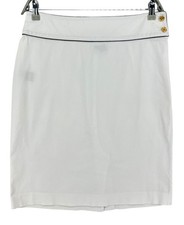 RALPH LAUREN Gonna Mini Bianca Dritta Donna Taglia 6 - W30