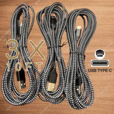 3-Pack 10FT Braided USB C Fast
