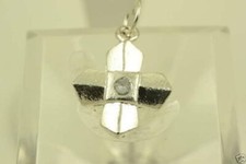 CHARMS "CROCE CELTICA CON STRASS" ARGENTO PLACCATO