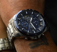 CASIO EDIFICE EFR-556DY OROLOGIO MULTIFUNZIONE UOMO ACCIAIO BLU CRONO 45mm