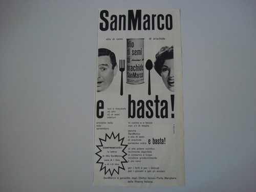 Advertising pubblicità 1961 - advertising,