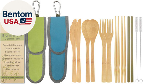 Set posate bambù - 2, utensili