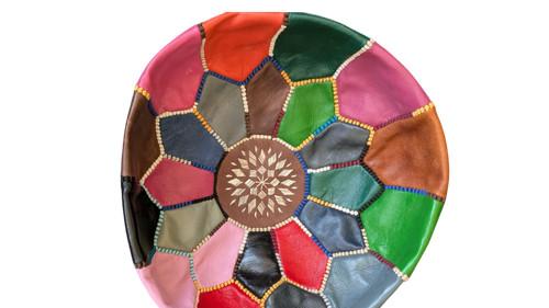 Pouf marocchino pelle - pouf,