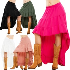 Gonna donna asimmetrica leggera estiva balze boho chic gipsy TOOCOOL JL-20557