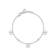 Bracciale Morellato Donna Farfalle Argento Acciaio Regolabile (SAUN36)