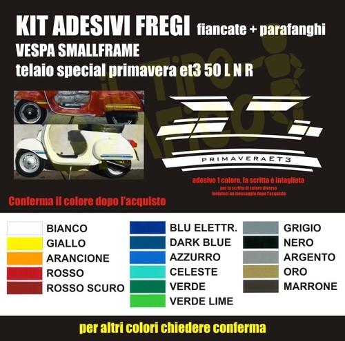 Kit adesivi vespa piaggio - adesivi,