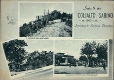cz429 cartolina saluti da collalto sabino provincia di rieti lazio