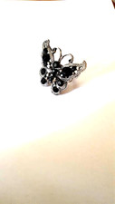 ANELLO METALLO FARFALLA NERA