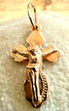 Croce in oro rosa 14 kt 585