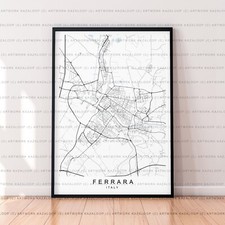 Poster Mappa Ferrara Stampa
